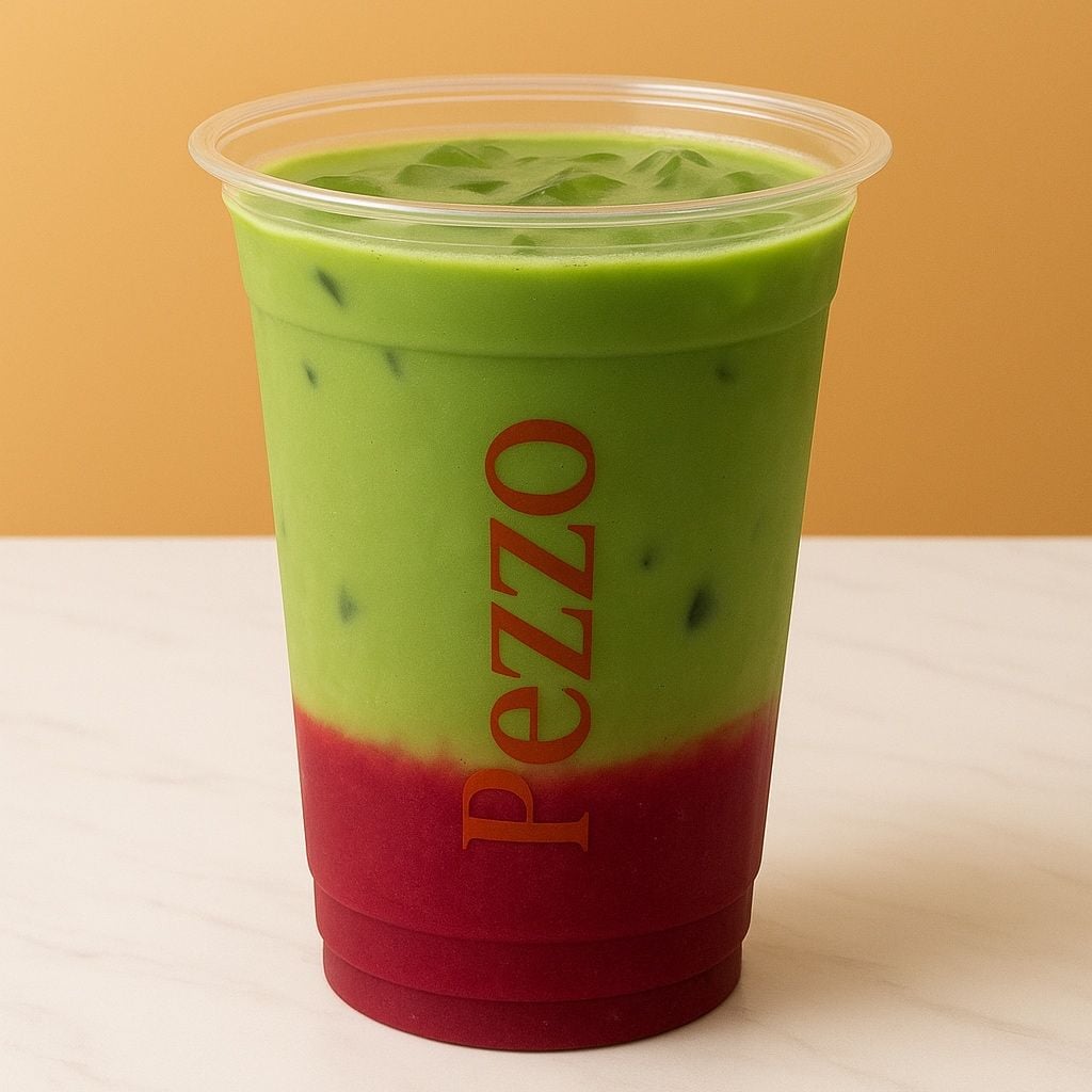 Iced Raspberry Matcha — Pezzo Coffee Shop