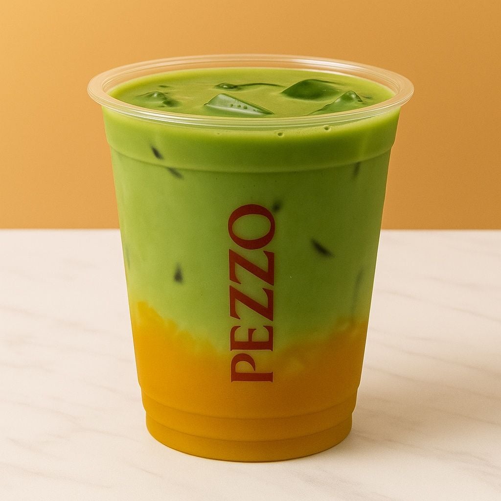 Iced mango matcha — Pezzo Coffee Shop